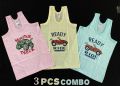 3 pcs  Super Comfortable  Child Baby Sando Ganji Combo premium Quality ( kids Boy's and girl's tang top / sleeveless T-shirt shirt sendo genji). 