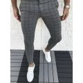 Plaid Men Pants Skinny Pants Men's Clothing Pantalon Trousers Pencil Pants Men's Ropa Hombre Streetwear Men Smart Casual Pants. 