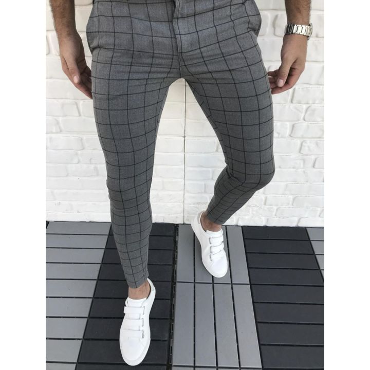 Plaid%20Men%20Pants%20Skinny%20Pants%20Men's%20Clothing%20Pantalon%20Trousers%20Pencil%20Pants%20Men's%20Ropa%20Hombre%20Streetwear%20Men%20Smart%20Casual%20Pants%20-%20Image%205