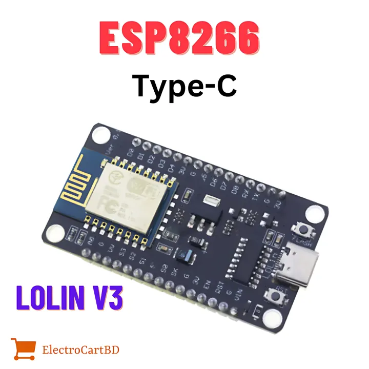 NodeMcu ESP8266 V3 CH340 Lua WIFI ESP8266-12E USB Type-C