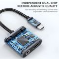 USB C To 3.5 MM Jack Adapter Type-C 3.5mm Earphone HiFi AUX Audio Converter PD 60W Charger Headphone Cable For Samsung iPad Pro. 