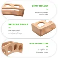 Shot Glass Holder Set-1Oz/30Ml Shot Glass Set Bamboo Shot Glass Holder, 6Pcs Shot Glass Set, Perfect for Party, Bar. 