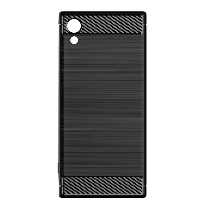 for Sony Xperia XA1 Case Silicone Protective Sleeve Anti-Drop Drawing Protective Soft Shell Anti-Drop Phone Case Black