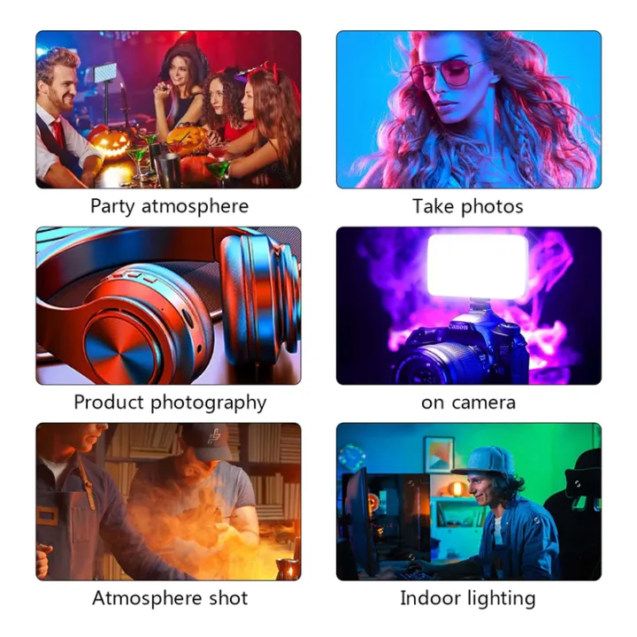 2500K-9000K%20LED%20RGB%20Camera%20Light%20Color%20Output%20Video%20Light%20Kit%20Dimmable%20Panel%20Light%20Rechargeable%20LED%20Light%20Black%20Easy%20Install%20Easy%20to%20Use%20-%20Image%206