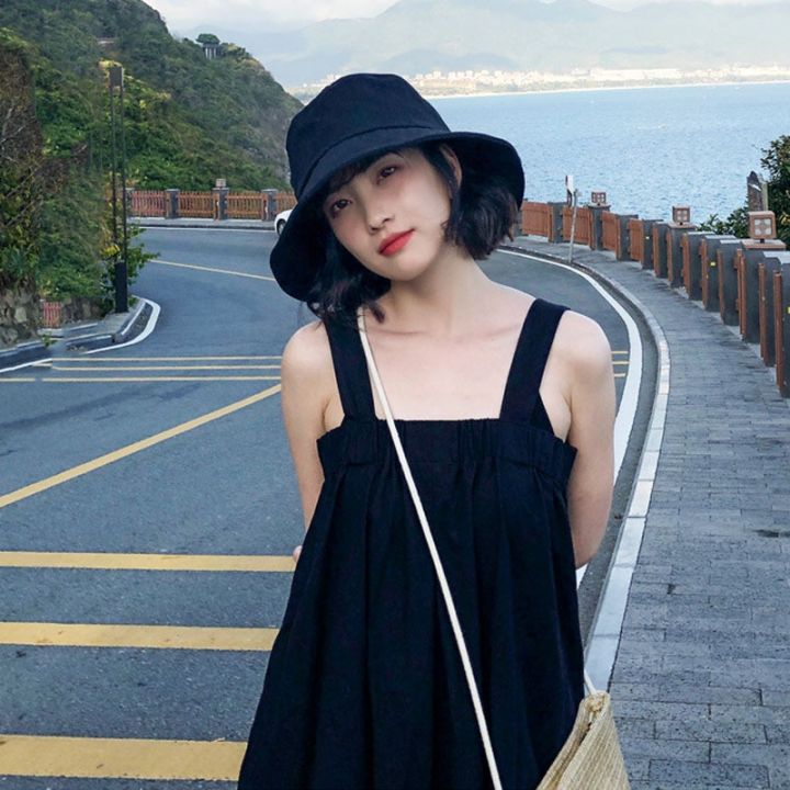 Solid%20Color%20Women%20Bucket%20Hat%20Summer%20Foldable%20Sunscreen%20Panama%20Fisherman%20Hat%20Female%20Outdoor%20Sun%20Prevent%20Hat%20Travel%20Beach%20Cap%20-%20Image%203