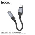HOCO UPA32C Type-C smart digital Hoco audio converter to 3.5MM Type-C Digital 3.5 Audio Adapter Type C Audio Adapter Converter Type C Converter Type C to 3.5mm Female Sound Adapter.
