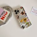 Creative Cartoon Cat Dog Phone Case For iPhone 15 14 13 12 11 Pro Max Silicone Shell With Mirror Back Cover. 