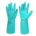 1 Pair Chemical Resistant Gloves Nitrile Rubber Non-Slip Hands Protection for Agriculture Gardening Industrial. 