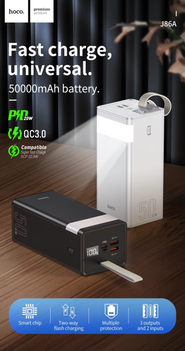 HOCO%20J86A%2050000mAh%20Portable%20Cell%20Phone%20Battery%2022.5W%20Fast%20Charging%20Power%20Bank%20-%20Image%202