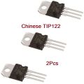 2Pcs- CHINESE TIP122 Transistor TIP122 IC 100V 5A 65W TIP122 NPN Transistor Amplifier TO-220 Bipolar Transistor 3 Pin Leads. 