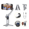 AOCHUAN Smart X Pro Gimbal Handheld Stabilizer for Smartphone OLED Display Wireless Charging Inception Mode(SmartXPro White). 