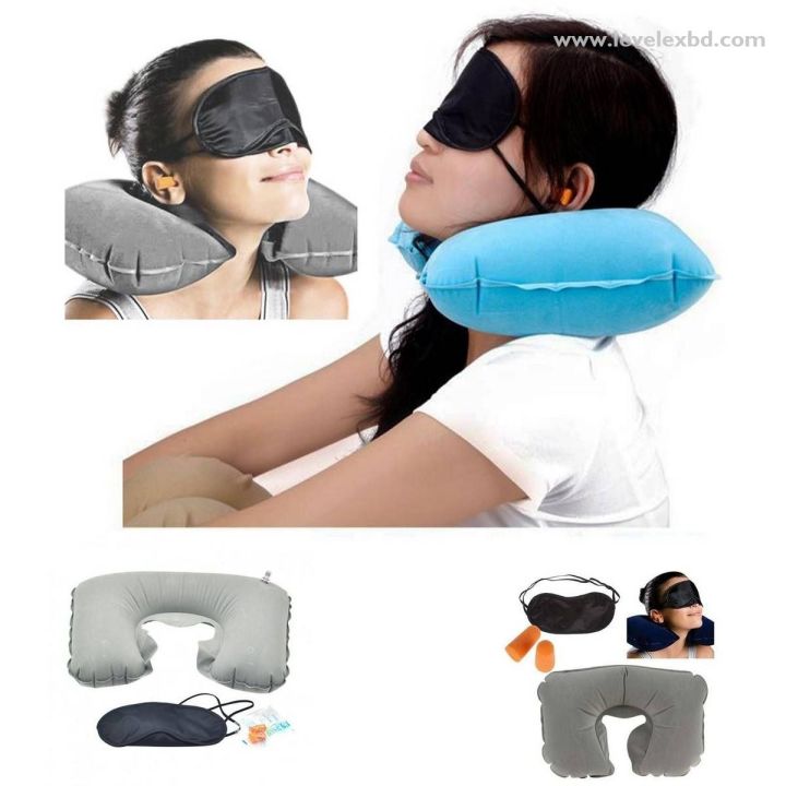 3 in 1 Travel Pillow Set - Black