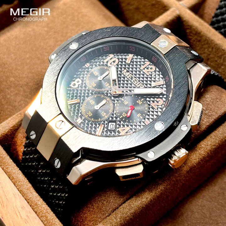 MEGIR Analog Quartz Watch for Men Fashion Chronograph