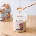Double-layer Fresh-keeping Box with Fork Portable Breakfast Oatmeal Yogurt Salad Sealed Box Fruit Snack Sealed Can Lunch Boxes. 