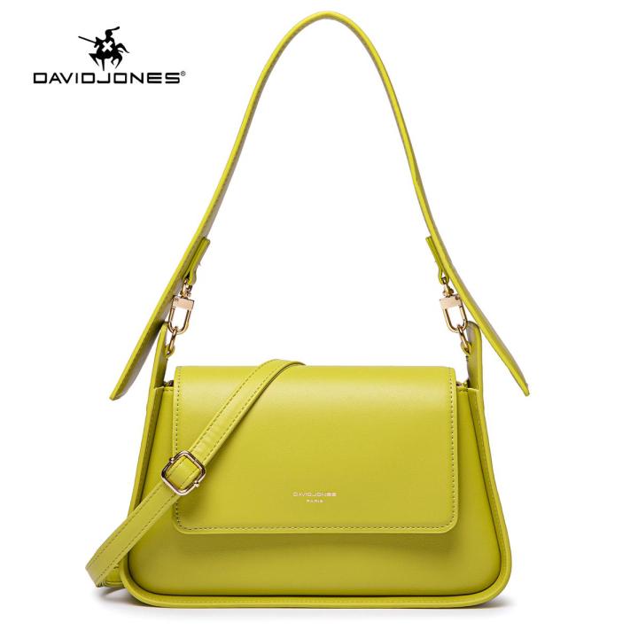 David Jones Paris women handbag pu leather female crossbody bag smal chain lady shoulder bag