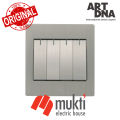 ART DNA A69 Steel Series 16A Four Gang Electrical Wall Switch Socket 4Gang ARTDNA.