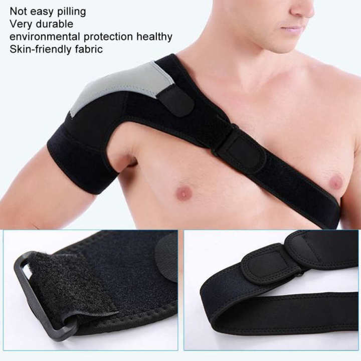 Sport%20Bandage%20Adjustable%20Shoulder%20Pad%20Protection%20Strain%20Protective%20Gear%20Right%20Protector%20Gray%20-%20Image%205