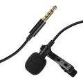 PULUZ 3.5mm Mini Portable Clip-on Lapel Lavalier Condenser Mic Wired Microphone for iPhone iPad Android Smartphone DSLR Camera Computer PC Laptop. 