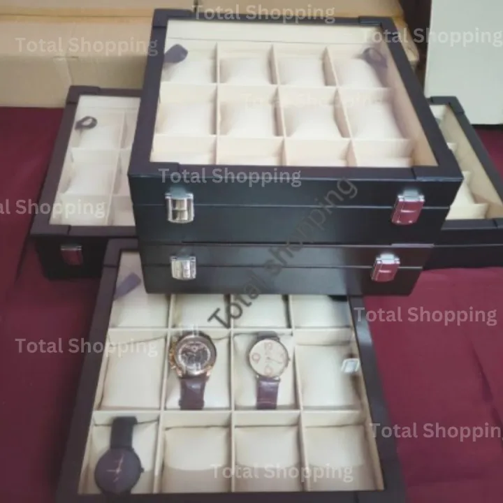 Safely%20store%20your%20watche%20Box%20in%20a%2012-slot%20wooden%20clock%20box%20with%20leather%20finish,%20keeping%20your%20timepieces%20fashionable%20and%20maintained.%20-%20Image%204