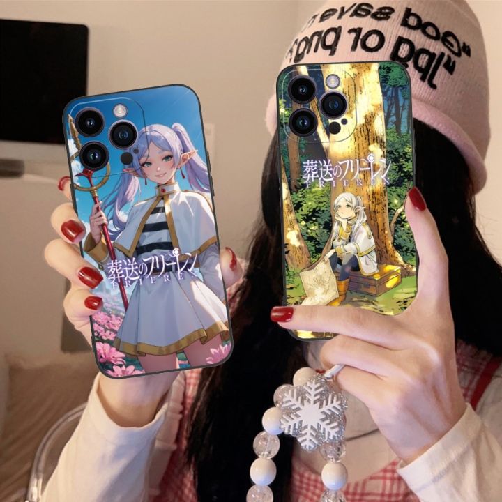 Anime Frieren Mobile Cell Phone Case for iPhone 15 14 13 12 11 X