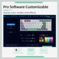Machenike K500 Mechanical Keyboard Gaming Keyboard Wired Keyboard Hot Swappable 94 Keys RGB Light Mac Windows.