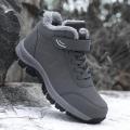 Winter Men Boots Plush Leather Waterproof Sneakers Climbing Shoes Unisex Men Women Outdoor Non-slip Warm Hiking Ankle Boot BunnyGarden.