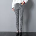 Houndstooth Women's Pants for Outer Wear2022Autumn New Elastic Slimming Skinny Plaid Pants Trendy British Pencil Pants.