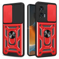 Quiberk for Motorola Edge 50 Fusion 5G Phone Case Slide Camera Cover Magnetic Kickstand Hard Shockproof Armor Back Casing. 