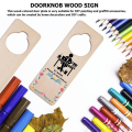 20PC Unfinished Wood Door Knob Hanger Door Knob Signs for Painting DIY Craft Home Office Hotel Decoration Business Use B. 