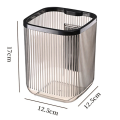 1 Piece Mini Desktop Small Trash Can Plastic Bedroom Bathroom Clean Workspace Wastebasket Garbage Bin,Black.