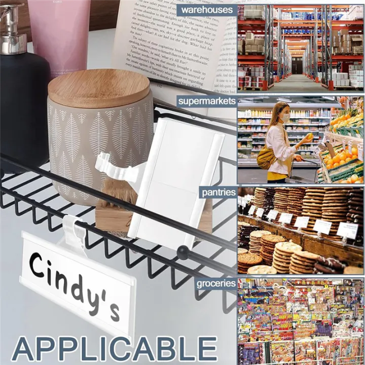 150%20Pieces%20Plastic%20Wire%20Shelf%20Label%20Holders,%20Reusable%20Price%20Label%20Holder%20with%20Locks,%20Label%20Display%20Holder%20Easy%20to%20Use%20-%20Image%203