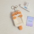 Kawaii Plush Photocard Holder Rabbit Bear Cat Kpop Idol Photo Card Holder Girl Cute Keychain ID Credit Bank Protector Stationery. 