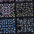 Cross border henna flower nail stickers, nail stickers, cute cherry blossom nail stickers, 3D adhesive filling, coloring nail stickers for kids.
