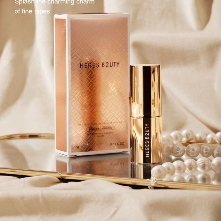 Heris%20Soft%20Focus%20Velvet%20Lock%20Lipstick%20Matte%20Matte%20Non-Pull%20Dry%20White%20Collar%20Party%20Non-Stick%20Cup%20Whitening%20Lipstick%20-%20Image%203