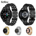 [autismaut] Suitable for Samsung Watch Stainless Steel Metal Strap Denim Chain Galaxy Watch 3/4/5/6 43/47mm. 