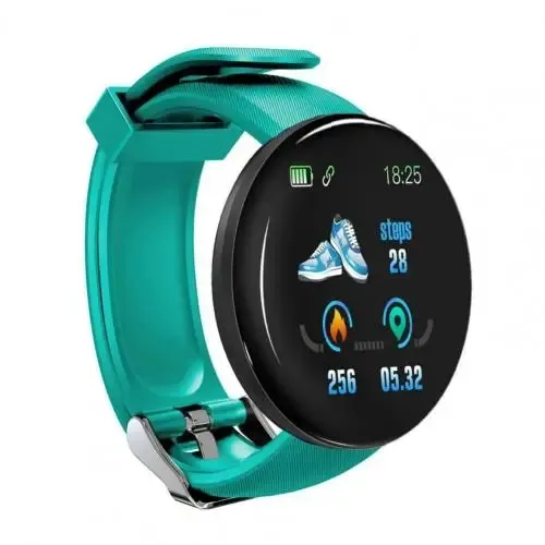【3C VictoryEagle】D18S Kleurrijke Touch 3D Sport Horloge Stappenteller Smart Horloge Hartslagmeter Vrouwen Klok Smartwatch D18S