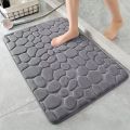 3D Non Slip Bathroom Mat Cobblestone Embossed Bath Mats Memory Foam Absorbent Doormat Carpet Door Floor Mats Machine Washable Quick Drying Door Rug Indoor Bathroom Accessories. 