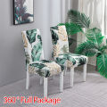 Waterproof Nordic Style Printed Chair Cover Removable Seat Chair Covers Stretch Decorative Covers For Dining Room Wedding Decor. 