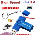 OTG Free Custom LOGO USB Flash Drive Gifts Key Chain Pen Drives High Speed Select 3.0 Low Price Select 2.0 Memory Stick U Disk.