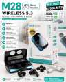 M28 TWS Bluetooth 5.1 Gaming Headset Dual Mode Wireless Earphones Sports Stereo Sound Low Latency LED Digital Display Smart Touch Earphone.