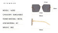 Women's Oversized Irregular Square Sunglasses Fashion Trend Casual Elegant Frame Female.