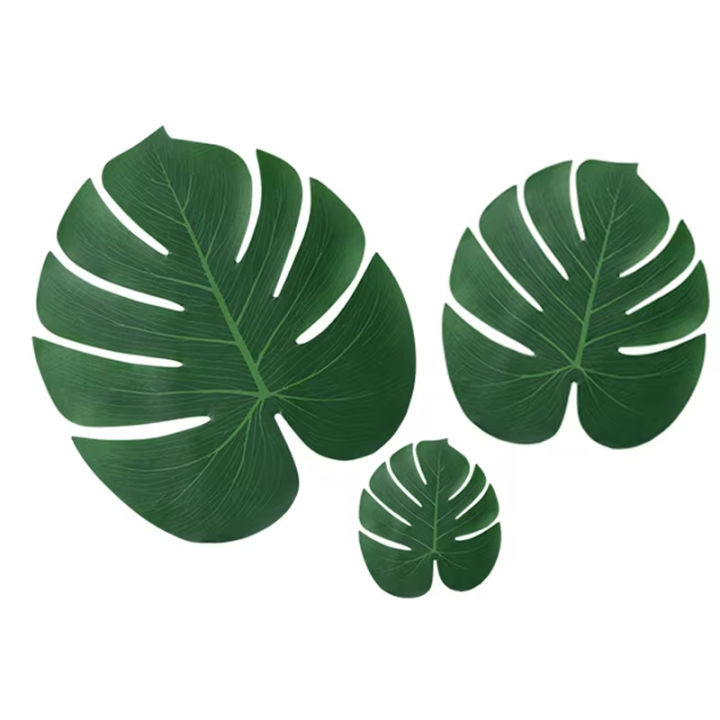 12pcs%20Artificial%20Tropical%20Palm%20Leaves%20for%20Hawaiian%20Summer%20Luau%20Jungle%20Party%20Decoration%20Wedding%20Party%20Table%20Runner%20Placemat%20Leaf%20-%20Image%205
