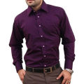 Purple Cotton Formal Shirt for Men.