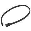 20X 50CM SATA 3.0 III SATA3 7Pin Data Cable 6Gb/S SSD Cables HDD Cord with Nylon Sleeved Premium Version(Black). 