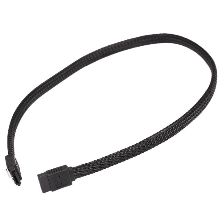 20X%2050CM%20SATA%203.0%20III%20SATA3%207Pin%20Data%20Cable%206Gb/S%20SSD%20Cables%20HDD%20Cord%20with%20Nylon%20Sleeved%20Premium%20Version(Black)%20-%20Image%202