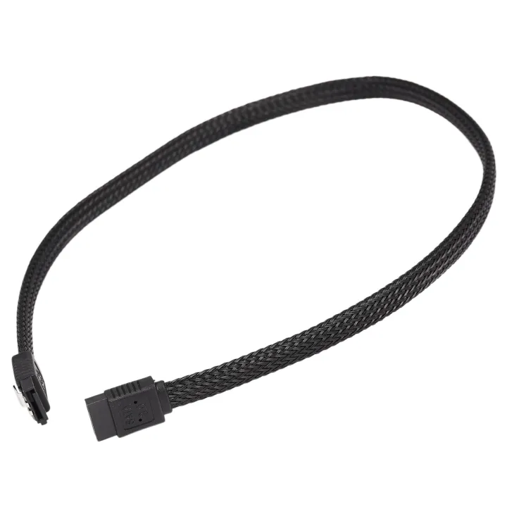 20X%2050CM%20SATA%203.0%20III%20SATA3%207Pin%20Data%20Cable%206Gb/S%20SSD%20Cables%20HDD%20Cord%20with%20Nylon%20Sleeved%20Premium%20Version(Black)%20-%20Image%202