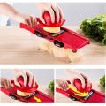 Multi Purpose Food Vegetable Slicer/Chopper ,6 in 1 Mandoline Slicer, Potato Peeler,Carrot/Cheese Grater,Manual Vegetable Cutter-white.