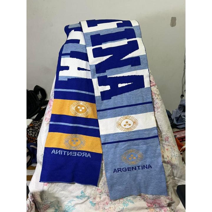 Argentina Football Knitted Logo Scarf Premium Fan Muffler (Argentina)