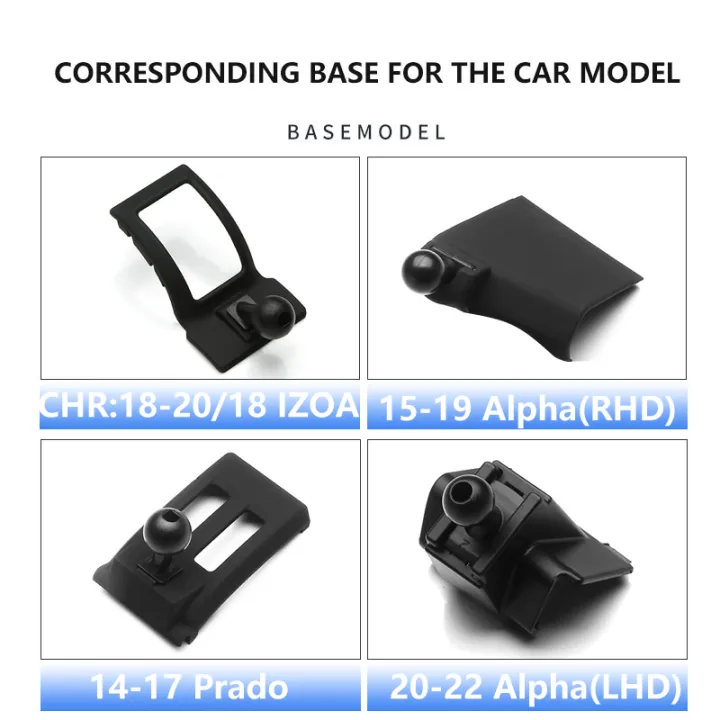 Car%20Mobile%20Phone%20Holder%20Dedicated%20Mounts%20Bracket%20Base%20Rotatable%20Support%20Accessories%20For%20Toyota%20CHR%20Corolla%20RAV4%20Camry%20Prado%20-%20Image%203