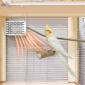 Bird Cage Heater Adjustable Temperature for Parakeets Reptiles Turtles White thermostat. 